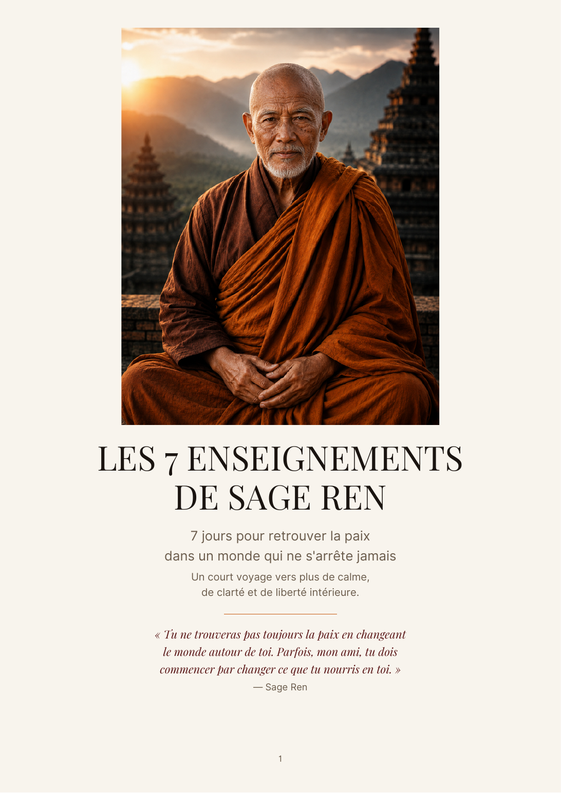 Couverture du mini-guide Les 7 Enseignements de Sage Ren
